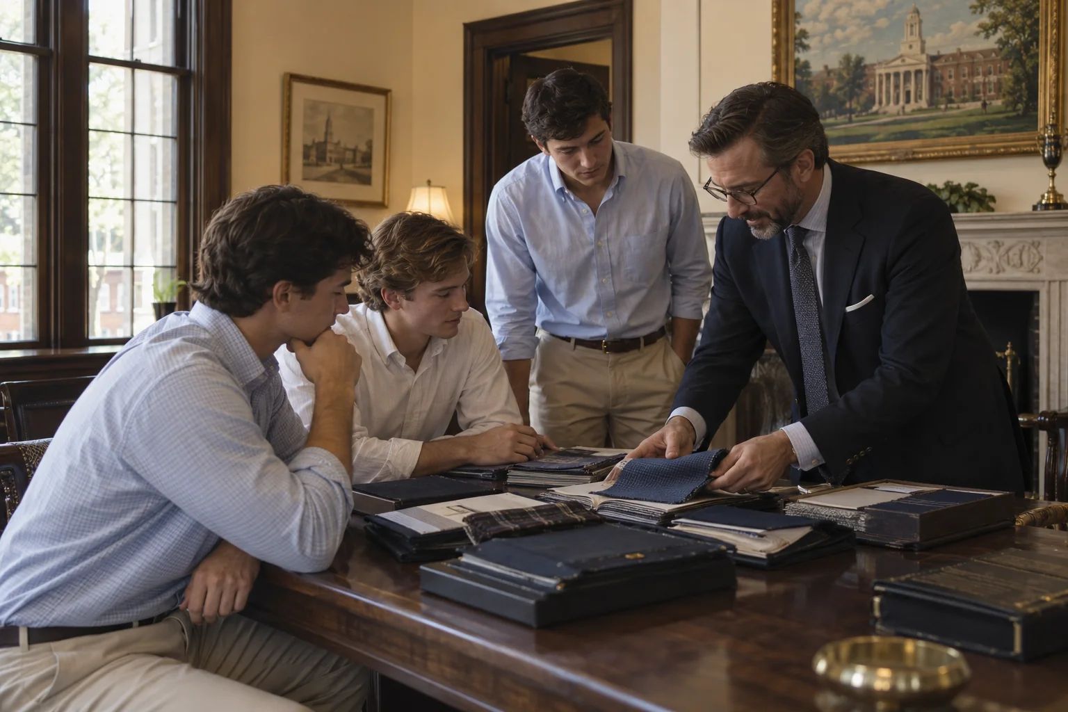 A private fraternity clothing consultation
