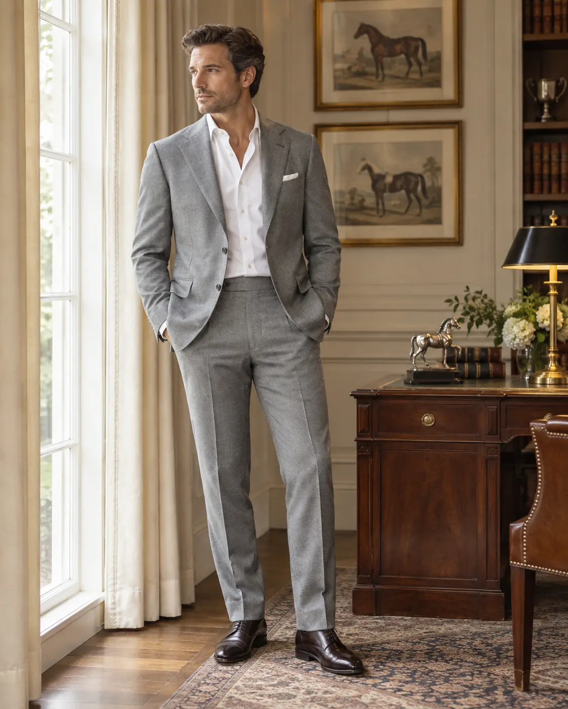 Light grey Nobility merino suit